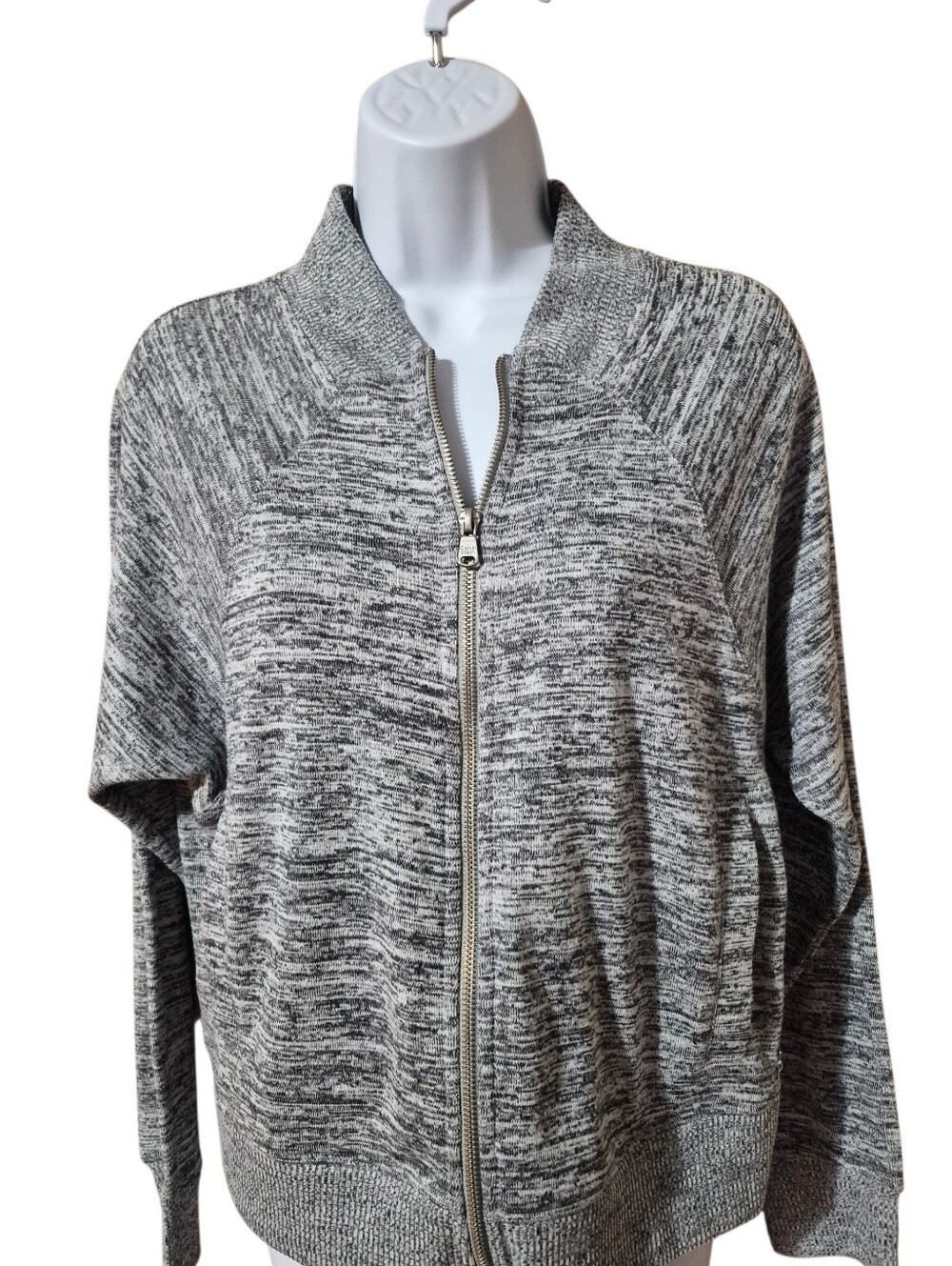Calvin Klein PerformanceGrey Marled Mock Neck Full Zip Athletic Jacket Sz Sm EUC